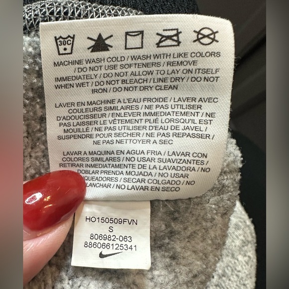 Nike Fleece Heather Gray Sweatpants with Zip Ankles, Women's Size Small - Picture 8 of 15